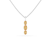 natural citrine oval shape pendant necklace